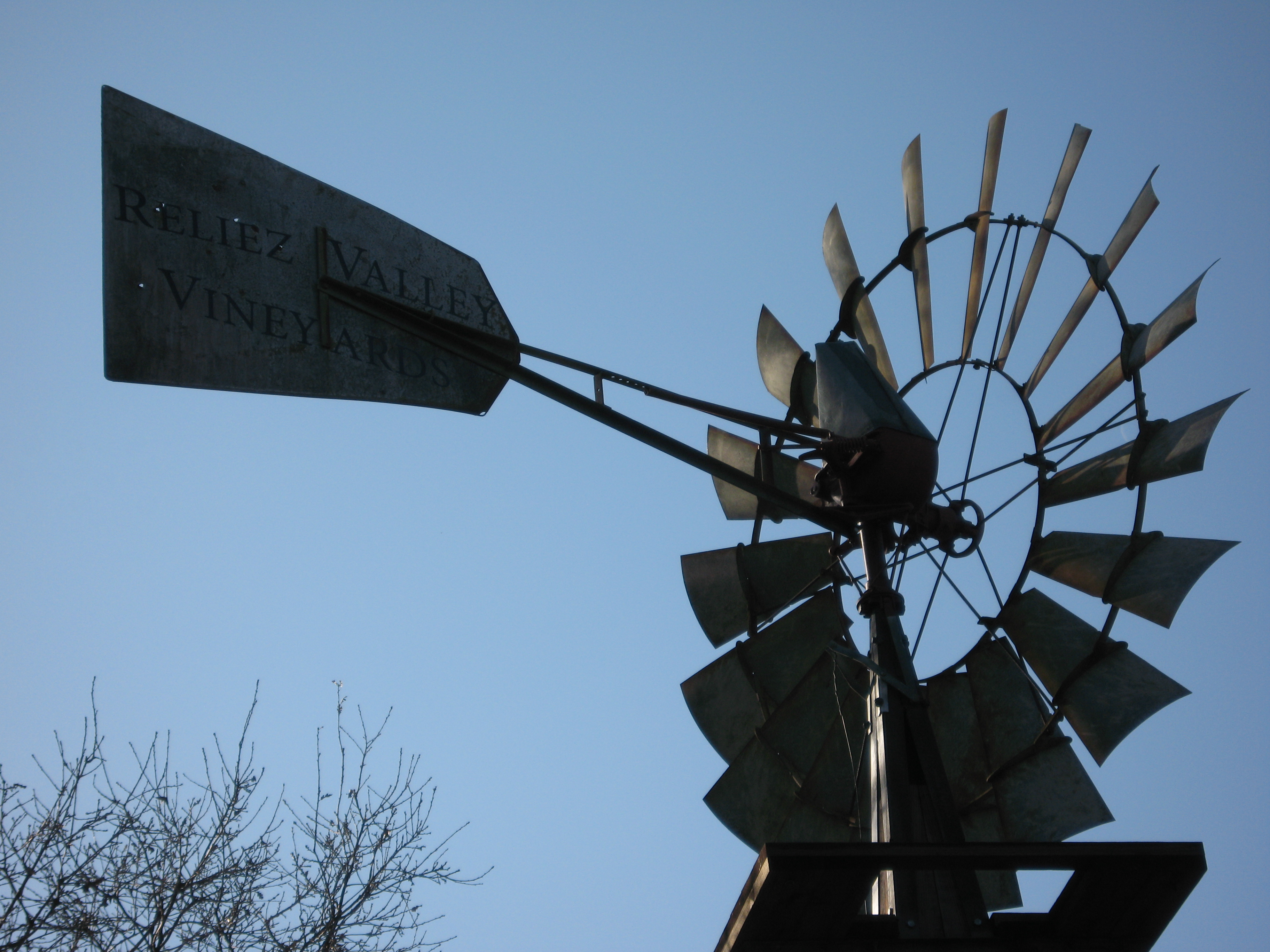 Windmill at Reliez Valley Vineyards